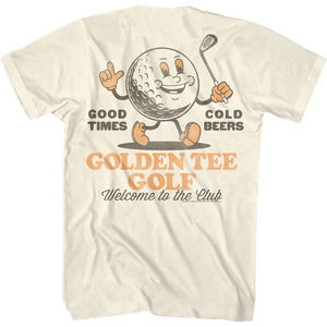 Front  Back Good Times Cold Beers Golden Tee Golf Tshirt
